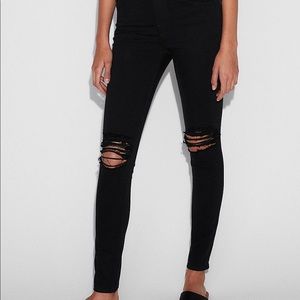 Black ripped jeans